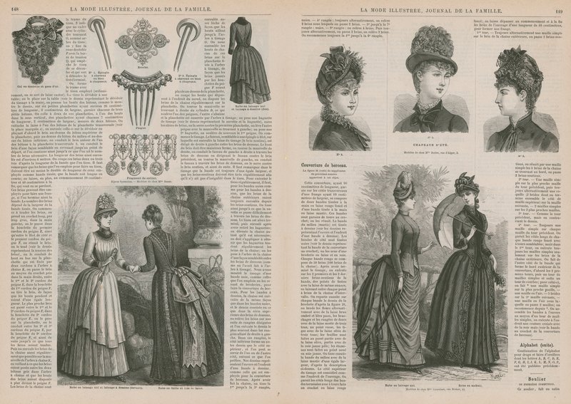 Seite aus La Mode Illustrée von French School
