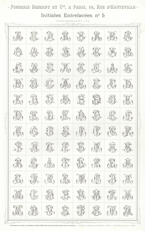 Seite aus Vignettes Typographiques von French School