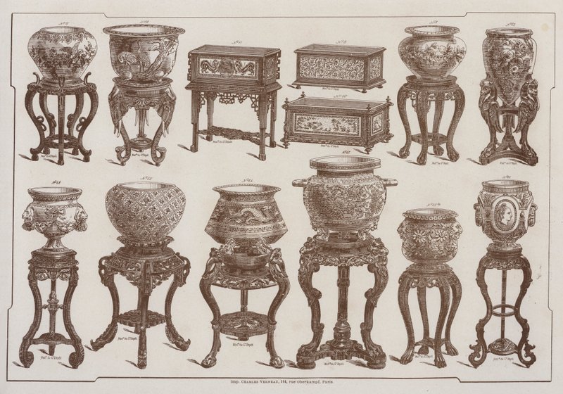 Seite aus dem Katalog des Grand Depot de Porcelaines, Faiences et Verreries von French School