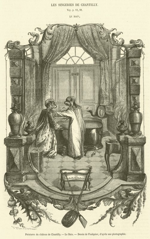 Gemälde des Schlosses von Chantilly, Das Bad von French School