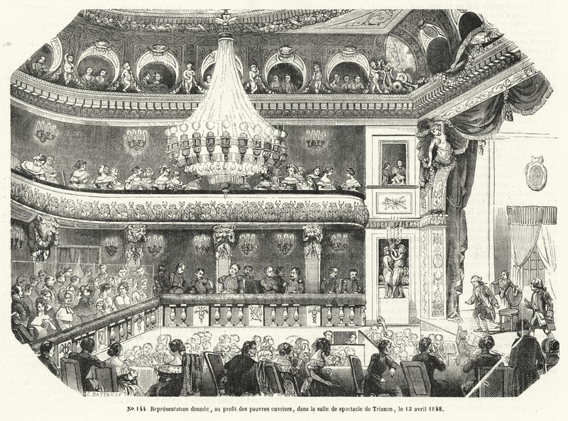 Aufführung zugunsten armer Arbeiter im Trianon, Versailles von French School