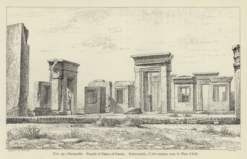 Persepolis, Fassade des Palastes von Darius von French School