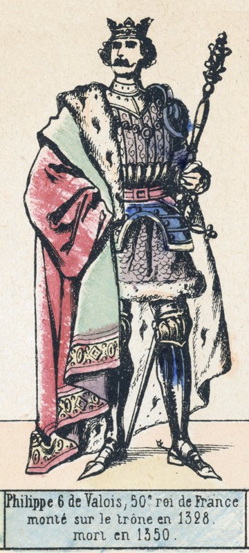 Philipp VI. von Valois, 50. König von Frankreich, bestieg den Thron 1328, gestorben 1350 von French School