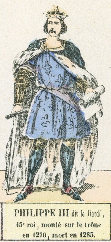 Philipp III. der Kühne, 45. König, bestieg den Thron 1270, gestorben 1285 von French School