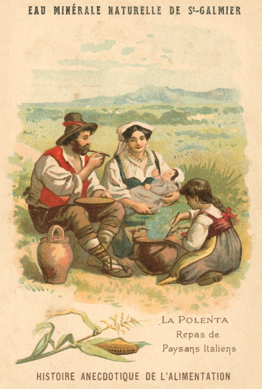 Polenta, Mahlzeit der italienischen Bauern von French School