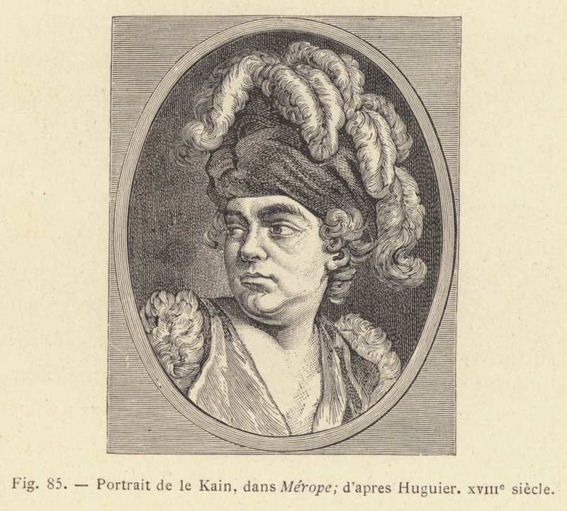 Porträt von Le Kain, in Merope, nach Huguier, 18. Jahrhundert (Stich) von French School
