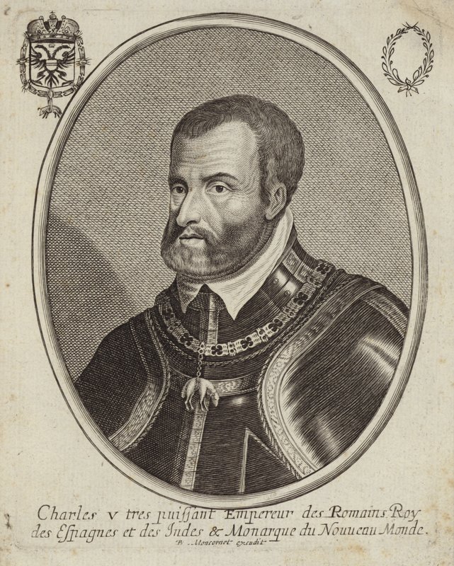 Porträt von Karl V., Heiliger Römischer Kaiser von French School