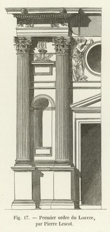 Erster Orden des Louvre, von Pierre Lescot von French School