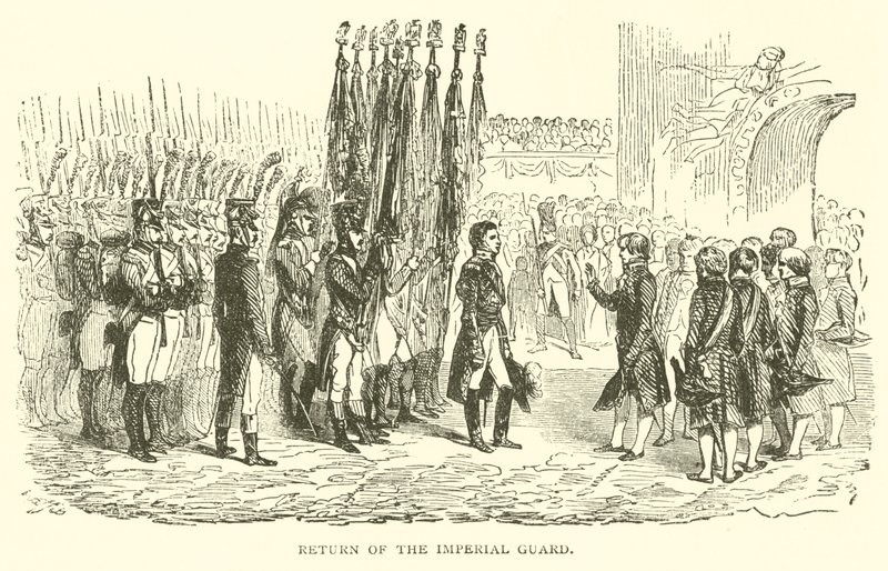 Rückkehr der kaiserlichen Garde (Gravur) von French School