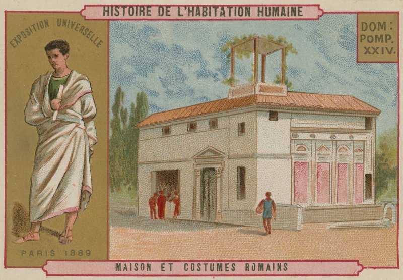 Römisches Haus und Trachten von French School
