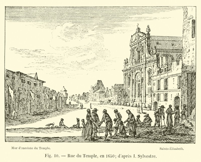 Rue du Temple, 1650 (nach I. Sylvestre) von French School