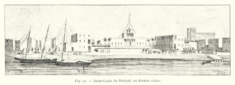 Saint-Louis du Senegal, im letzten Jahrhundert (Gravur) von French School