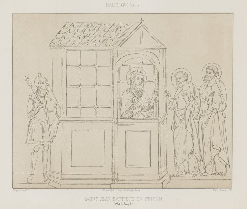 Johannes der Täufer im Gefängnis von French School