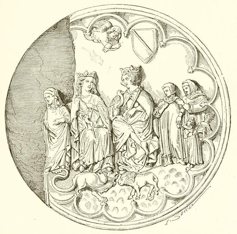 Heiliger Ludwig und Blanche von Kastilien von French School