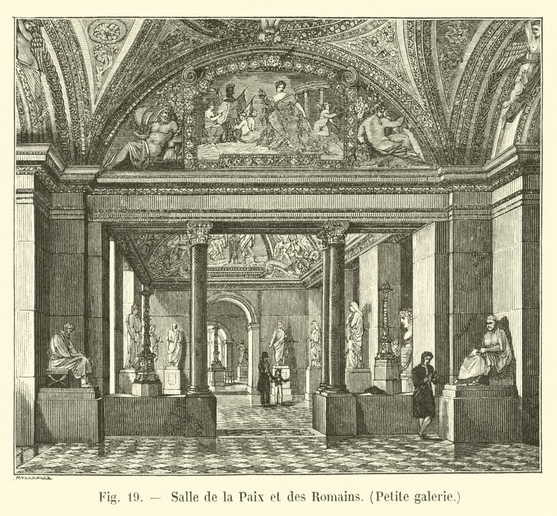 Saal des Friedens und der Römer, Kleine Galerie von French School