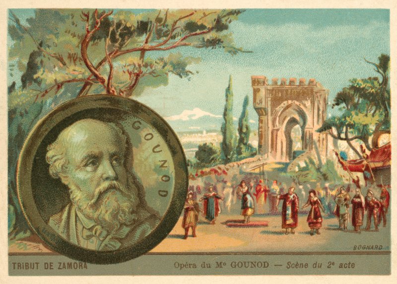 Szene aus Charles Gounods Oper Le Tribut de Zamora von French School
