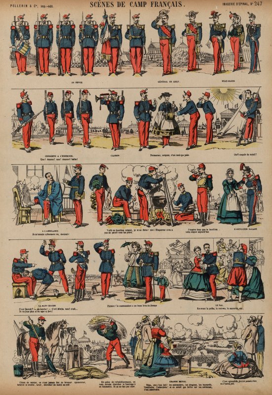 Szenen aus einem Lager der französischen Armee von French School