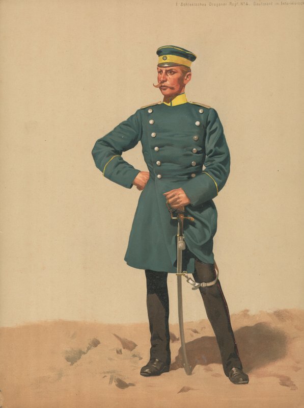 Schlesisches Dragonerregiment Nr. 4, Leutnant im Interimsrock von French School