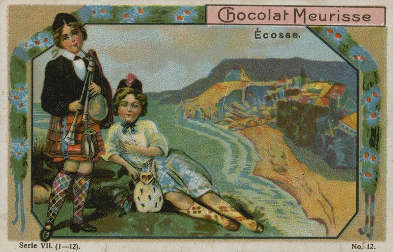 Schottland, Werbekarte für Chocolat Meurisse von French School