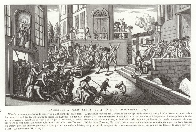 Septembermassaker, Paris, Französische Revolution, 1792 von French School