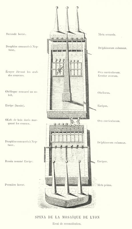Spina des Mosaiks von Lyon, Rekonstruktionsversuch von French School