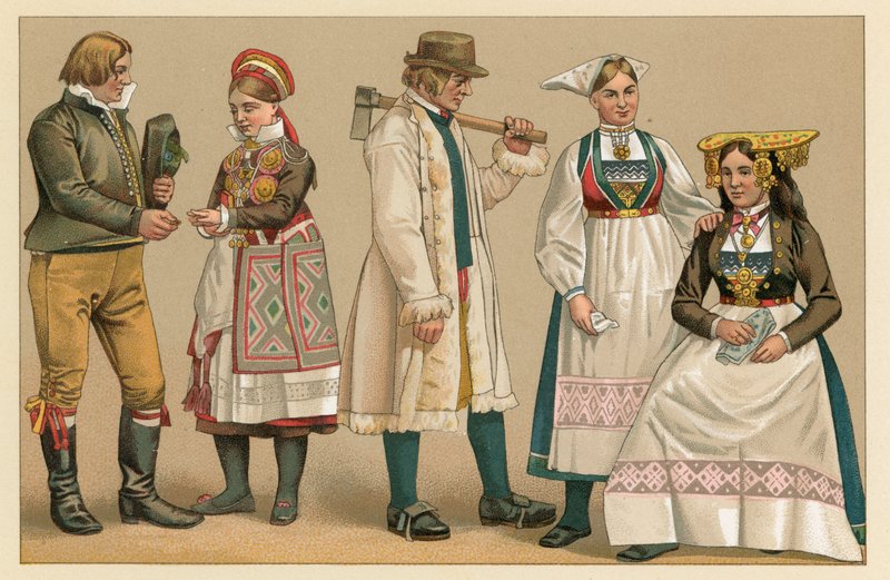 Schwedische Tracht von French School