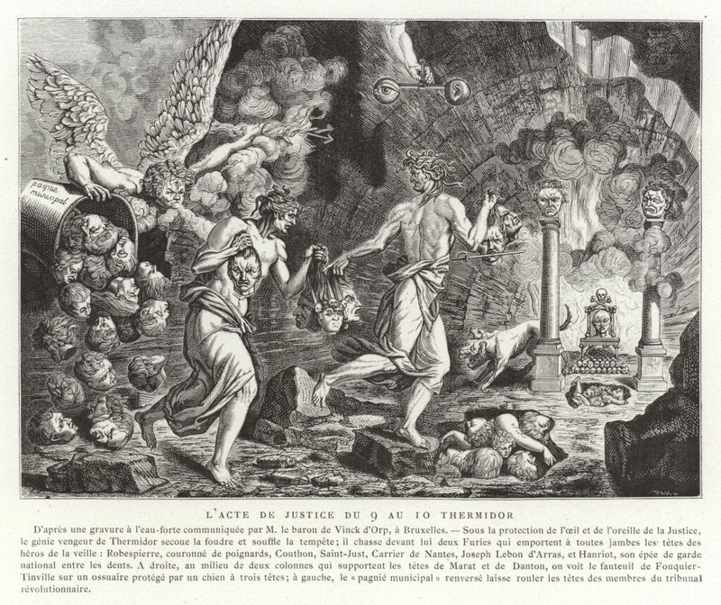 Der Akt der Gerechtigkeit vom 9.-10. Thermidor (27.-28. Juli 1794) von French School