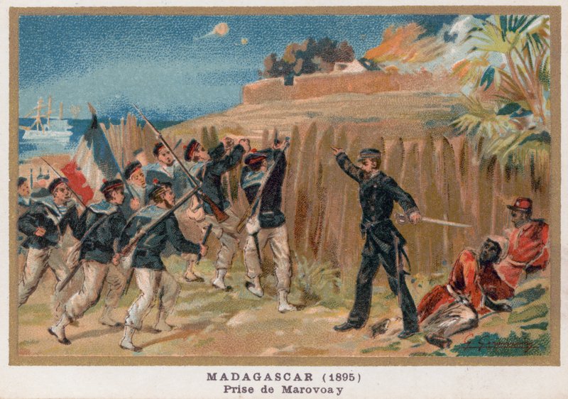 Die Eroberung von Marovoay, Madagaskar von French School