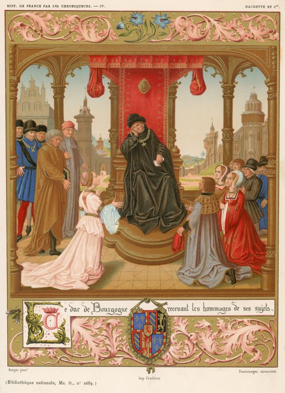 Der Herzog von Burgund empfängt Huldigung von seinen Untertanen von French School