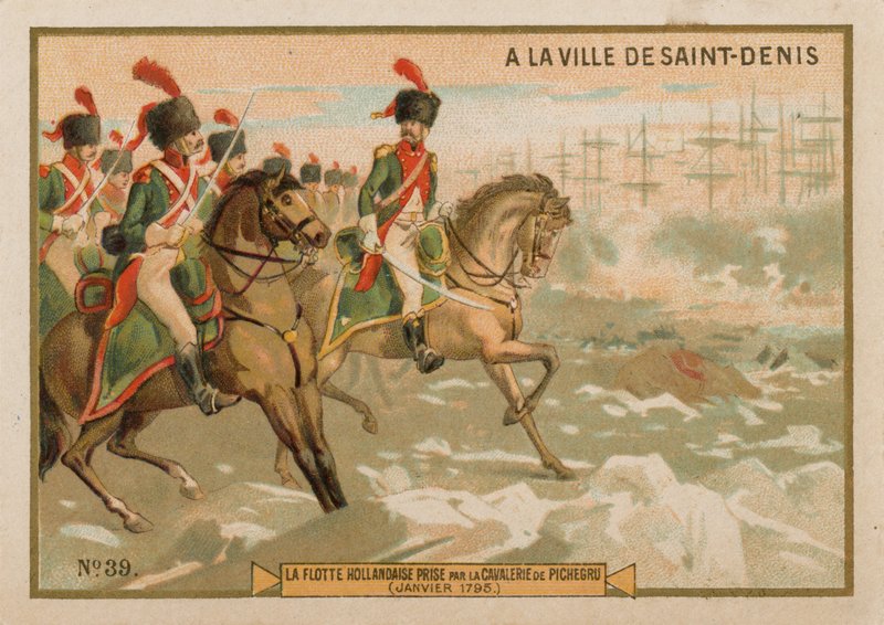 Die niederländische Flotte von französischer Kavallerie erobert, Januar 1795 von French School