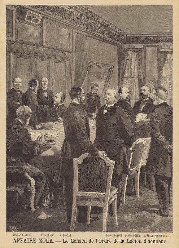 Der Emile Zola Verleumdungsprozess - Der Rat des Ordens der Ehrenlegion von French School