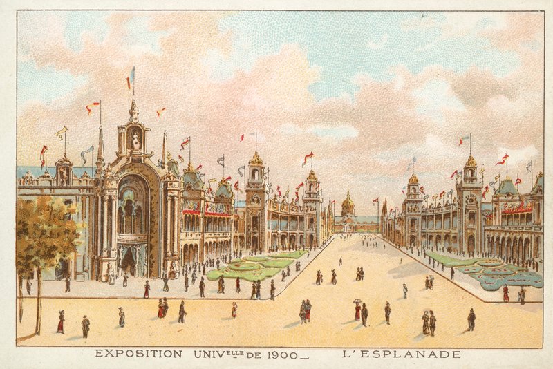 Die Esplanade, Weltausstellung 1900, Paris von French School