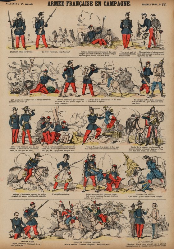 Die französische Armee auf dem Land von French School