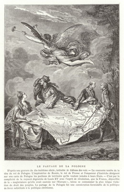 Die Teilung Polens, 1772 von French School
