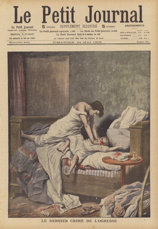 Das letzte Verbrechen des französischen Serienmörders Jeanne Weber von French School