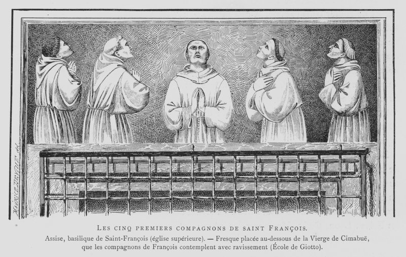 Die ersten fünf Gefährten des Heiligen Franz von Assisi von French School