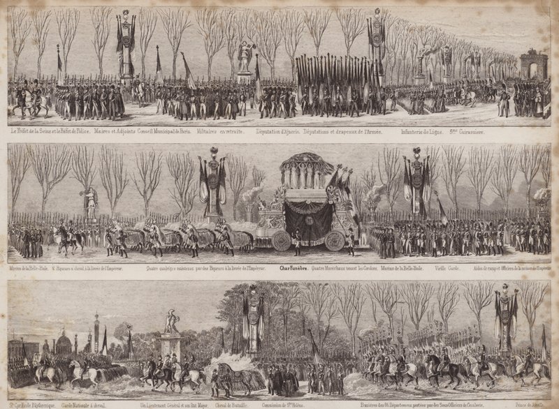 Die Prozession zur Umbettung Napoleons, Paris, 1840 von French School