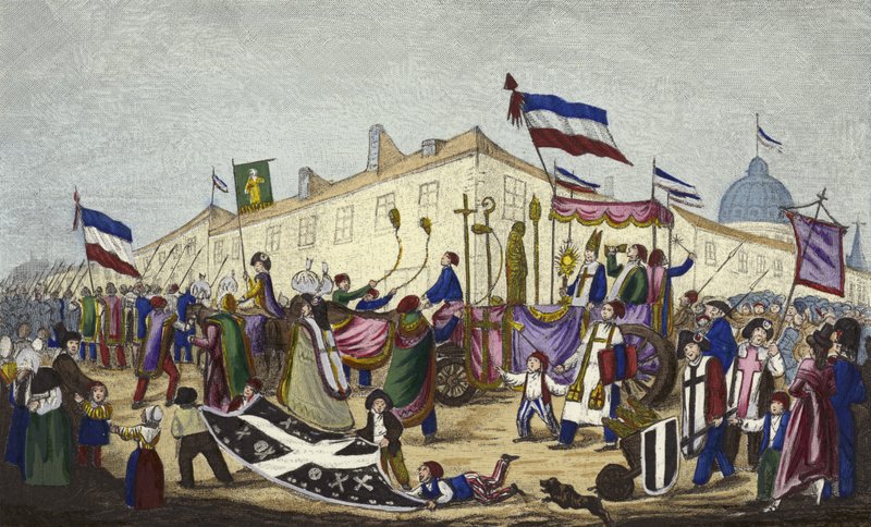 Die Überreste des Aberglaubens werden zur Konvention gebracht von French School