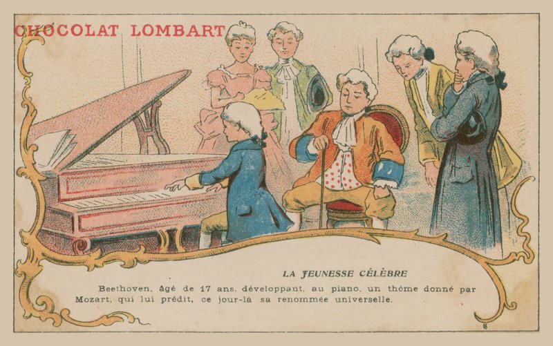 Der junge Beethoven am Klavier von French School