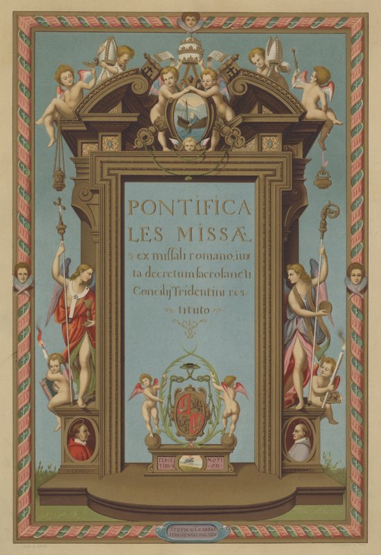 Titelseite des Missale Pontificale von French School