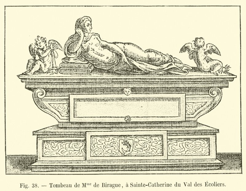 Grabmal von Mme de Birague in Sainte-Catherine du Val des Ecoliers von French School