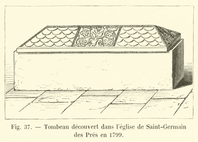 Grab entdeckt in der Kirche Saint-Germain des Prés im Jahr 1799 von French School