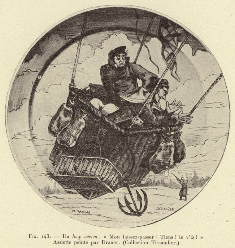 Ein Luftwolf: "Mein Passierschein? Hier! Da ist er!" von French School