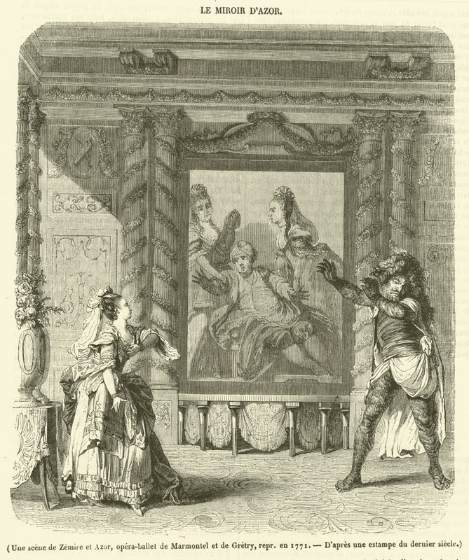 Eine Szene aus Zemire und Azor, Opern-Ballett von Marmontel und Gretry, aufgeführt 1771 von French School