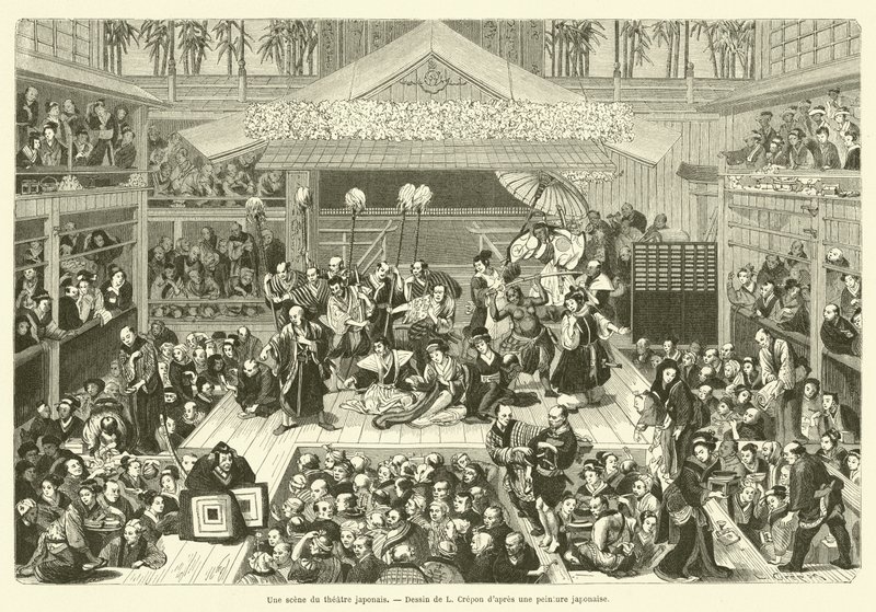 Eine Szene aus dem japanischen Theater von French School