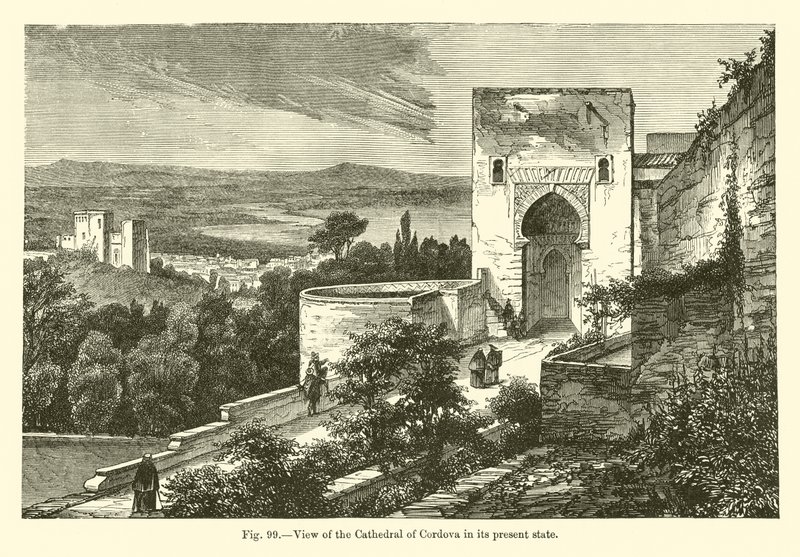 Ansicht der Kathedrale von Cordova in ihrem jetzigen Zustand (Stich) von French School