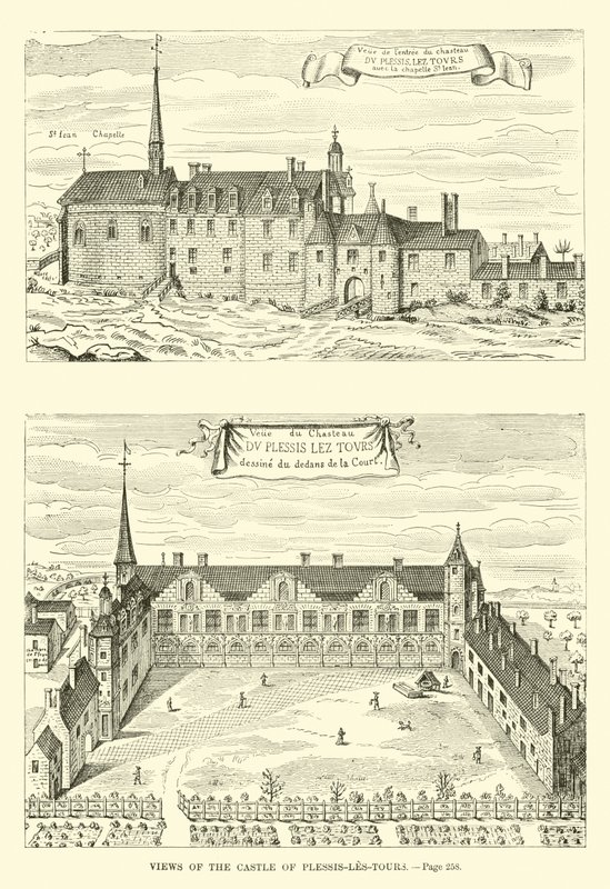 Ansichten des Schlosses von Plessis-les-Tours von French School