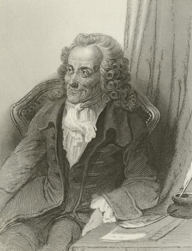 Voltaire, französischer Schriftsteller von French School