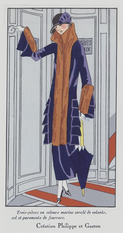 Damenmode der 1920er Jahre von Designer Philippe und Gaston von French School
