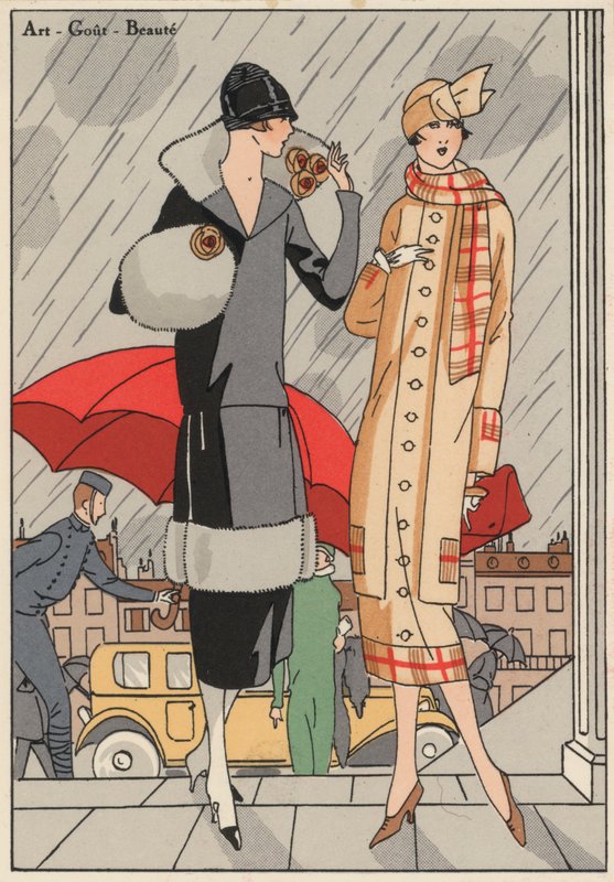 Damenmode der 1920er Jahre von den Designern Premet und Gustave Beer von French School